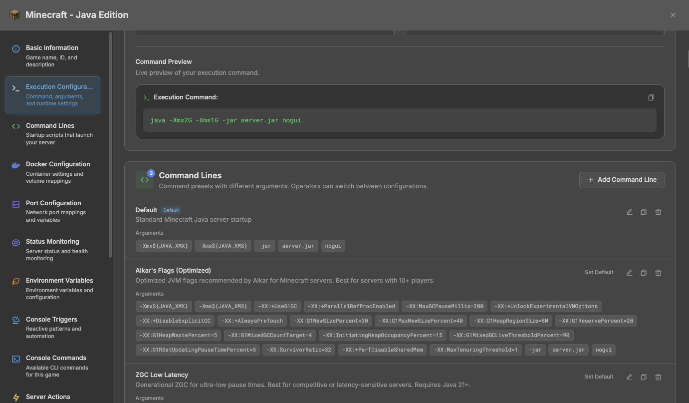 GameCP Architecture β Docker Container Isolation